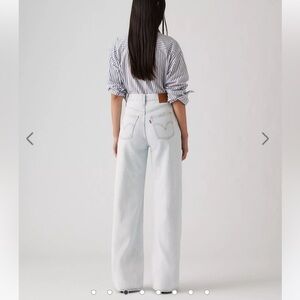Levi's Light Blue Ribcage Wide Leg Jeans